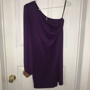 Eggplant Asymmetrical Dress